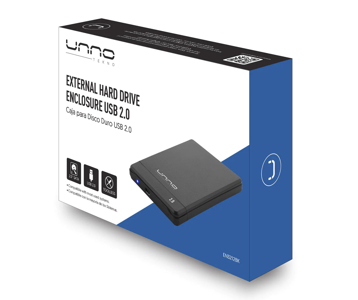 Caja para Disco Duro Externo UNNO TEKNO USB 2.0 (2.5")